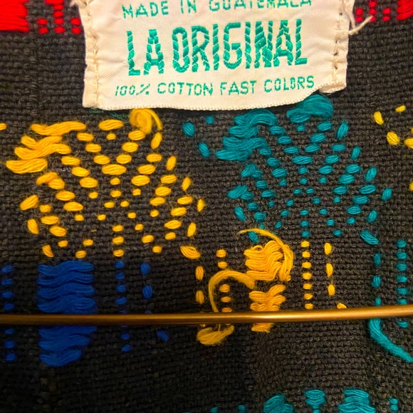 Authentic Guatemalan Handwoven Poncho Vest - Picture 3 of 4